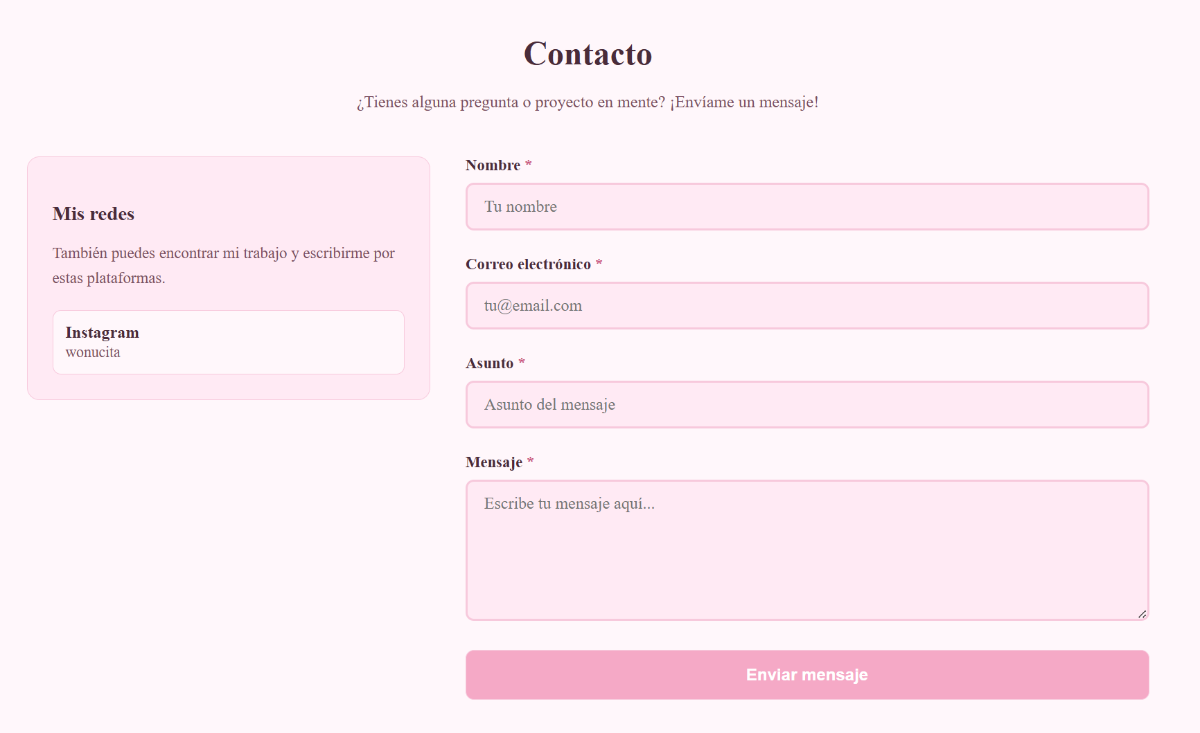 Basic Customizable Portfolio interface
